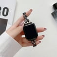 thumbnail image 1 of for Apple Watch Band 42mm 44mm 45mm 49mm, Crystal Diamond Stylish Rhinestone Bling Metal Bracelet Bands Replacement Strap Women Girls for iWatch Series SE 9 8 7 6 5 4 3 2 1, Black, 1 of 6