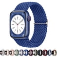 thumbnail image 1 of Apple Watch Band for Men Women Band 38mm 40mm 41mm 42mm 44mm 45mm 49mm,iWatch Bands for Series 9 8 SE 7 6 5 4 3 Ultra 2/1 Braided Loop Compatible Sport Elastic Nylon Cloth, 1 of 7