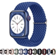 Apple Watch Band for Men Women Band 38mm 40mm 41mm 42mm 44mm 45mm 49mm,iWatch Bands for Series 9 8 SE 7 6 5 4 3 Ultra 2/1 Braided Loop Compatible Sport Elastic 