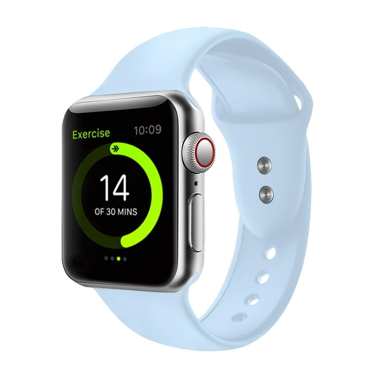 Apple Watch Band Apple Watch Sport Band Compatible with S M M L 38MM 40MM 42MM 44MM Breathable Silicone Replacement Watch Strap for Apple Watch Series 1 2 3 4 5 16 Colors Walmart