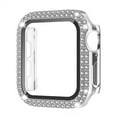thumbnail image 1 of For Apple Watch Case 42mm Series 3/2/1 with Tempered Glass Screen Protector, Double Bling Case Crystal Diamonds Rhinestone Bumper Overall Hard PC Slim Protective Cover For iWatch 42mm, 1 of 8