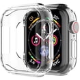 thumbnail image 1 of for Apple Watch Case Clear 40mm SE Series 6 5 4 Plated Soft TPU Anti-Scratch Shockproof Protective Screen Iwatch Shell Transparent Cover Protector Bumper - Clear 40mm, 1 of 8