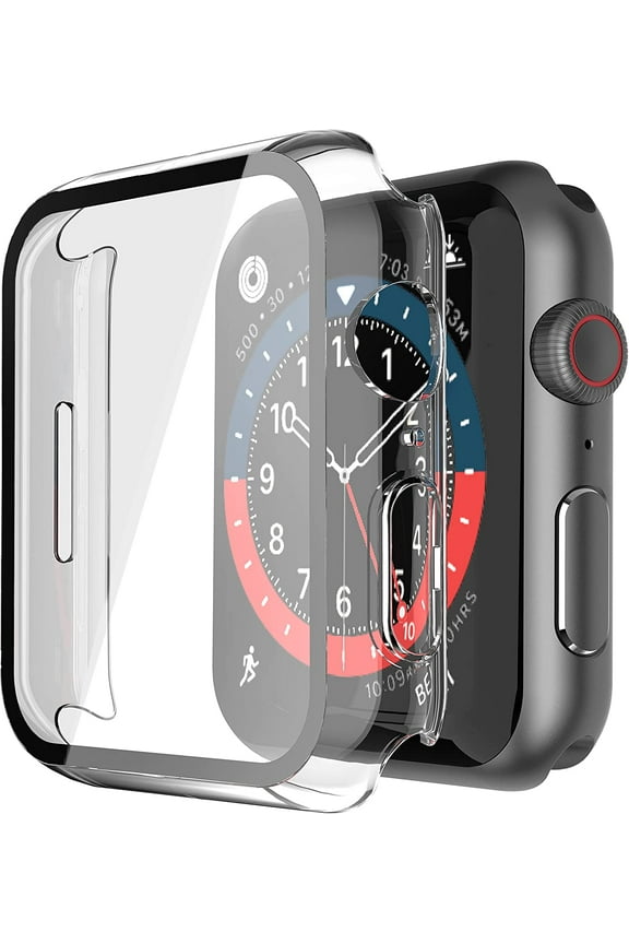 Apple Watch Case Series 7 for 45mm/41mm with Built-in Tempered Glass Screen Protector (All Watch Series), Guard Bumper Full coverage Cover for Apple Watch 45mm,41mm, Case, Color