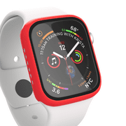Apple Watch Case Series 7 for 45mm/41mm with Built-in Tempered Glass Screen Protector All Watch Series, Guard Bumper Full coverage Cover for Apple Watch Case, Color