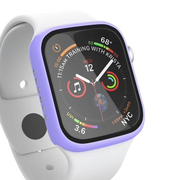 Apple Watch Case Series 7 for 45mm/41mm with Built-in Tempered Glass Screen Protector (All Watch Series), Guard Bumper Full coverage Cover for Apple Watch Case, Color