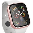 thumbnail image 1 of Apple Watch Case Series SE/ Series 6/5/4 for 44mm with Built-in Tempered Glass Screen Protector (All Watch Series), Guard Bumper Full coverage Cover for Apple Watch Case, Color Rose Gold, 1 of 6