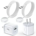 thumbnail image 1 of For iWatch Charger,2pcs Dual Usb Charger Block with 2pcs Magnetic Wireless Portable Usb C Type C Port Super Fast Charging Pad Cable Cord iWatch Charger Stand Adapter Plug, 1 of 10