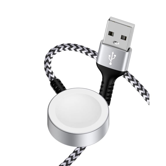 Apple Watch Charger Fast Charging Cord, Wireless Charger Cable for iWatch Series 11/10/9/8/7/6/5/4/3/2/1, Ultra 3/2/1, SE3/SE2/SE Braided Magnetic Smartwatch Charging Pad Wire Cargador for Car Travel