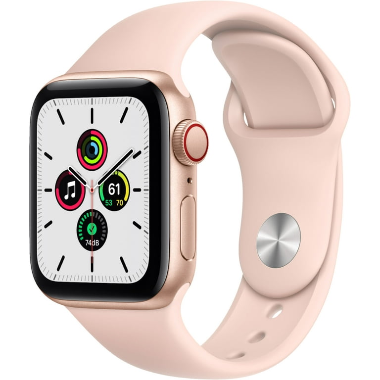 Apple Watch Series 6 GPS + Cellular, 40mm Gold Aluminum Case with Pink Sand Sport Band - Regular Apple Watch Series 6 GPS + Cellular, 40mm Gold Aluminum Case with Pink Sand Sport Band - Regular