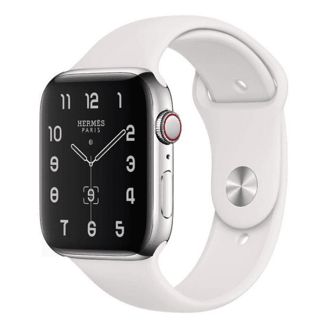 Pre-Owned Apple Watch Hermès Series 40mm Stainless Steel Case with  White Sport Band GPS Cellular (Good)