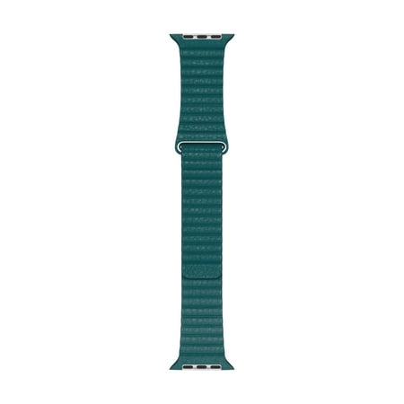 Leather loop Apple Watch Band 44mm Large - peacock