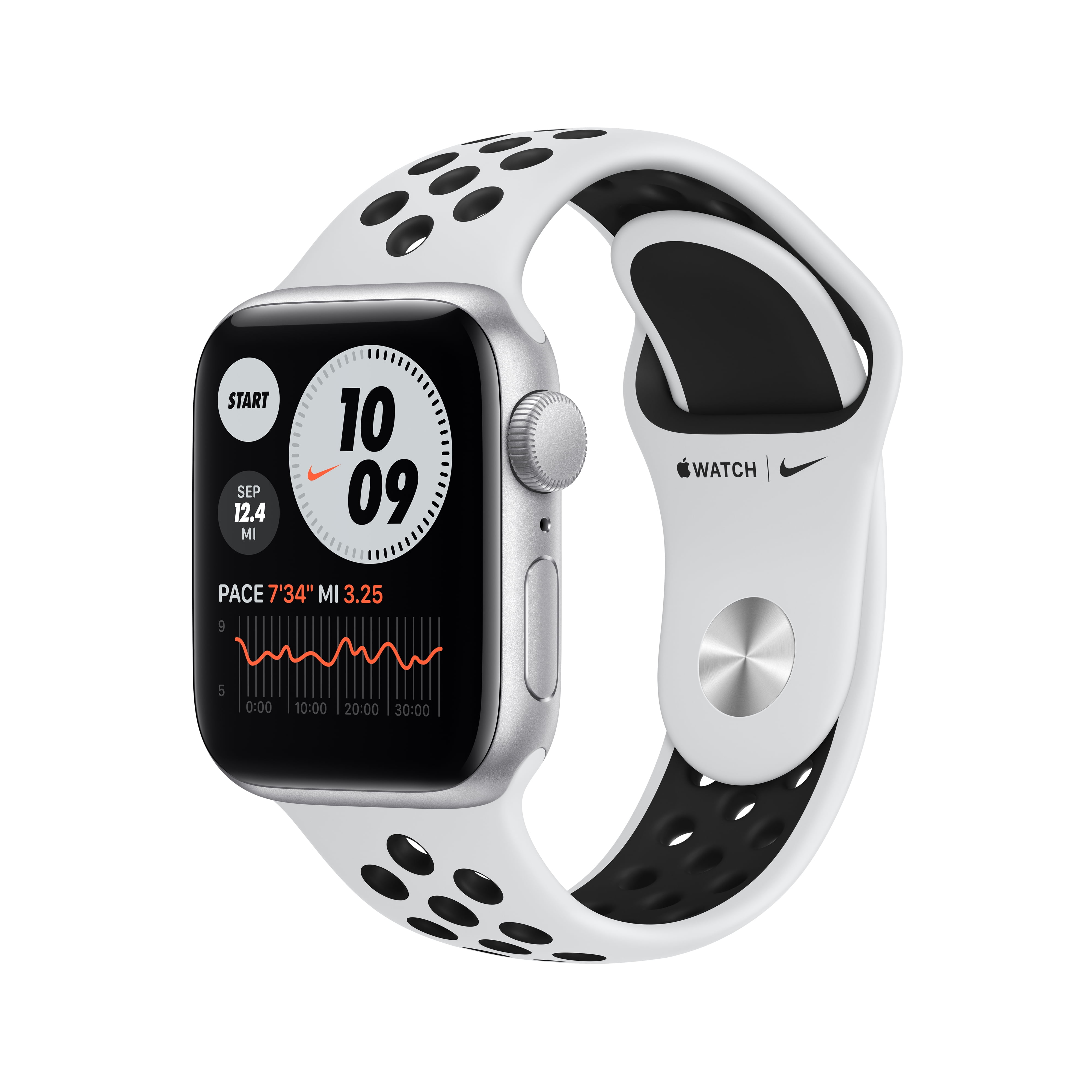 Apple Watch Nike SE (1st Gen) GPS, 40mm Silver Aluminum Case with Pure  Platinum/Black Nike Sport Band - Regular