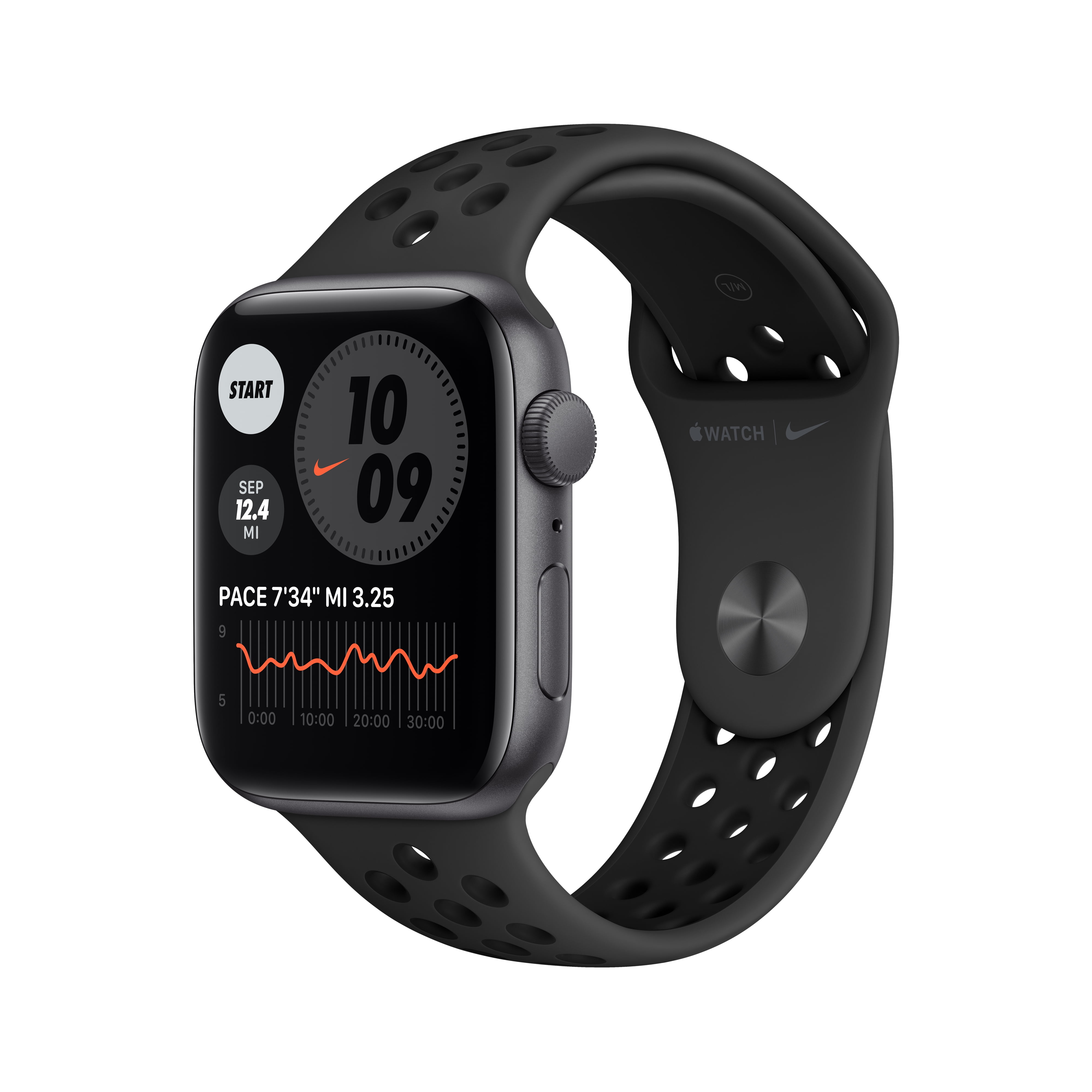 Apple Watch Nike SE (1st Gen) GPS, 44mm Space Gray Aluminum Case with  Anthracite/Black Nike Sport Band - Regular 