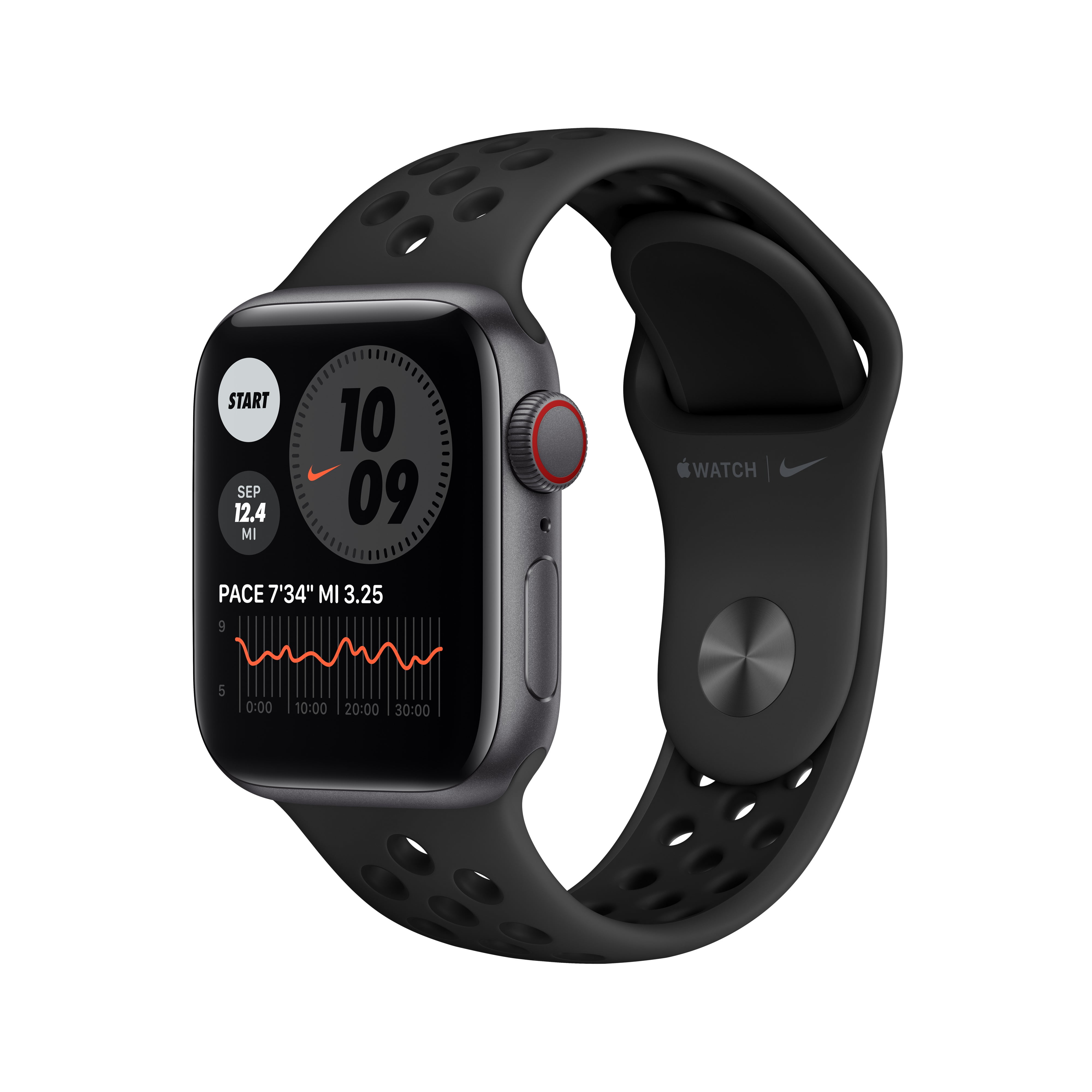 Goed gevoel Heiligdom Van hen Apple Watch Nike SE (1st Gen) GPS + Cellular 40mm Space Gray Aluminum Case  Anthracite/Black Nike Sport Band - Regular with Family Set Up - Walmart.com