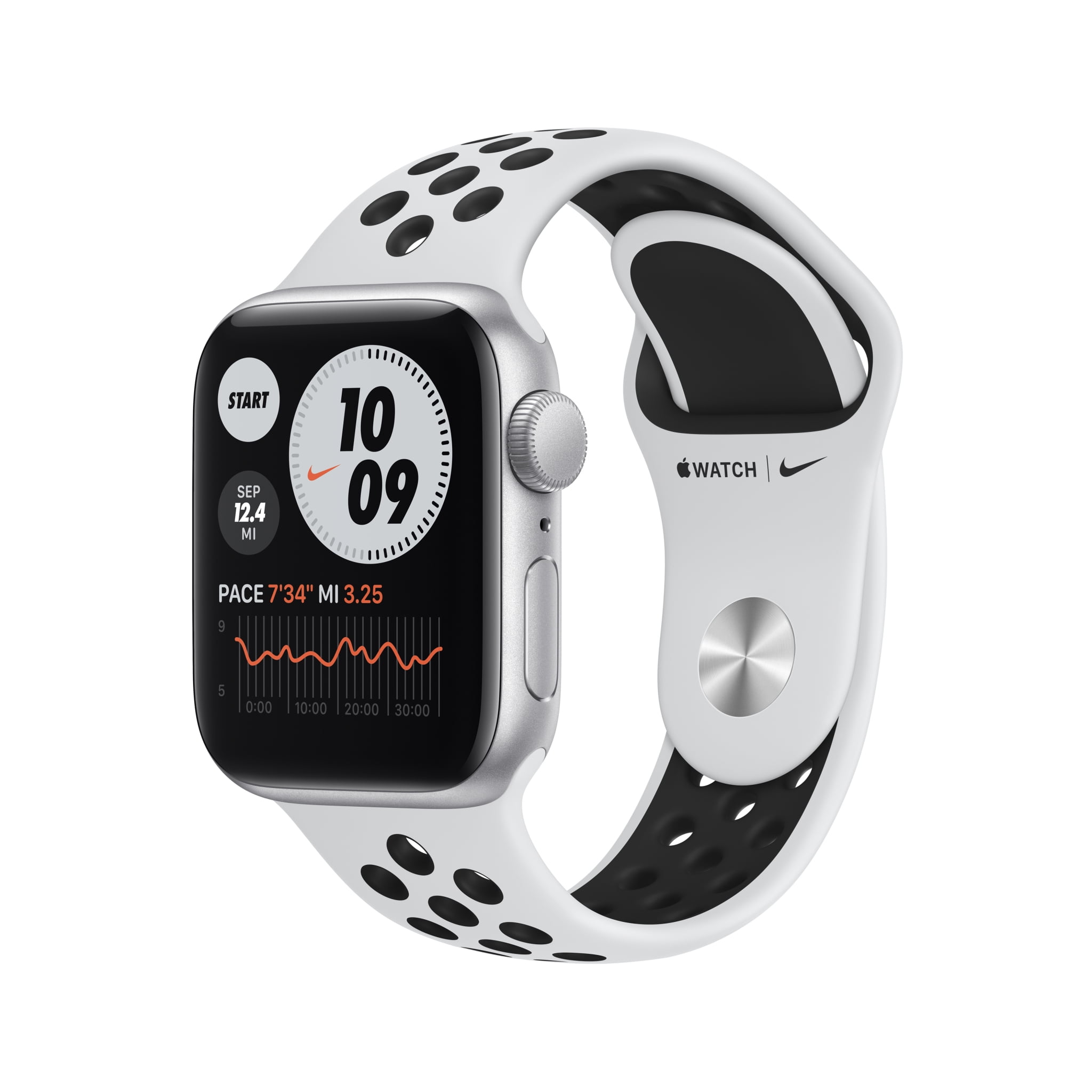 Apple Watch Nike SE GPS, 40mm Silver Aluminum Case with Pure Platinum/Black  Nike Sport Band - Regular