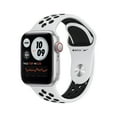 thumbnail image 1 of Apple Watch Nike SE GPS + Cellular, 40mm Silver Aluminum Case with Pure Platinum/Black Nike Sport Band - Regular, 1 of 9