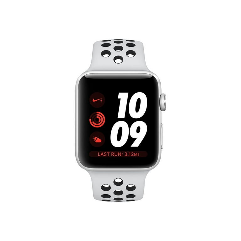 Apple Watch Nike+ Series 3 (GPS) - 38 mm - silver aluminum - smart watch  with Nike sport band