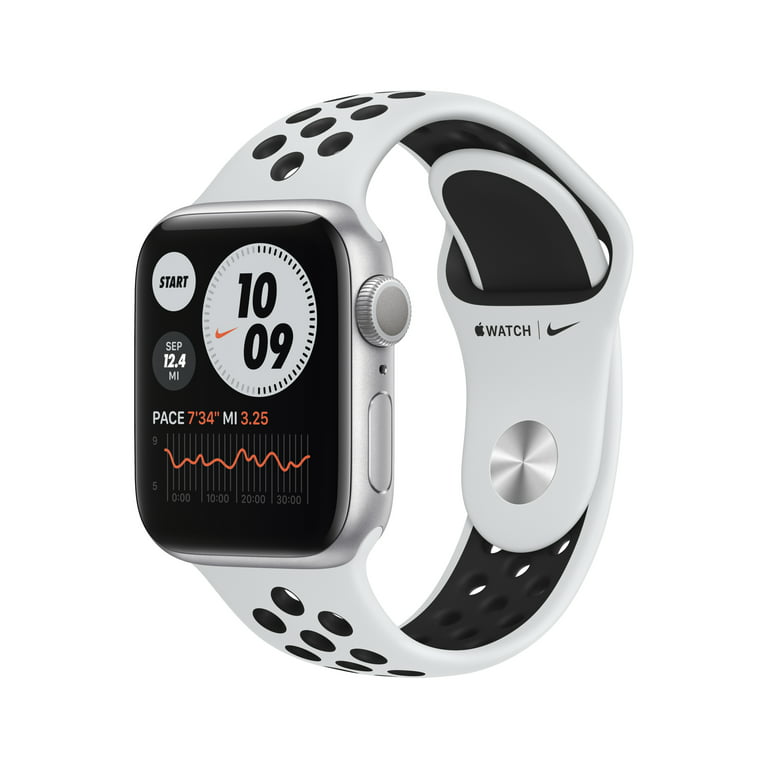 Apple Watch Nike Series 6 GPS, 40mm Silver Aluminum Case with Pure