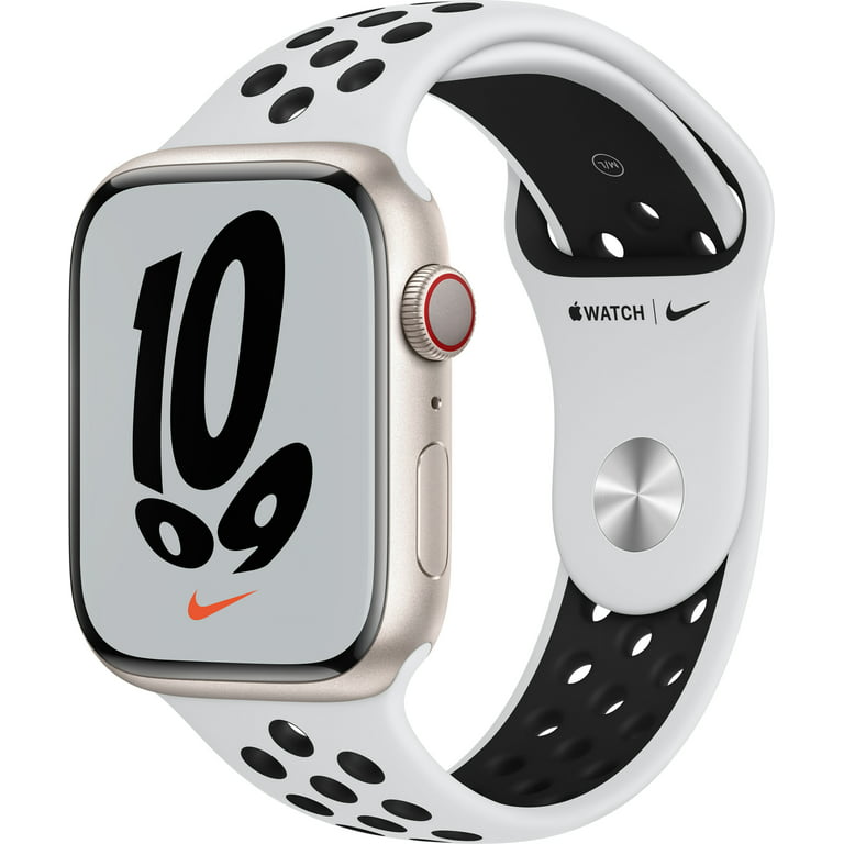 Apple Watch Nike Series 7 GPS + Cellular, 45mm Starlight Aluminum