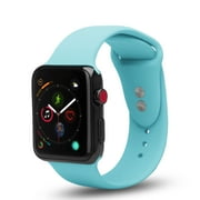 Apple Watch Replacement Bands 38/40/41mm, Soft Silicone Wristband for iWatch Apple Watch Series 1/2/3/4/5/6/7/8/SE/Nike+ Baby Blue