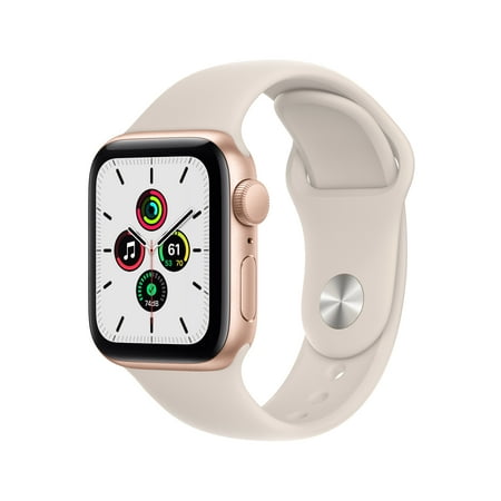 Apple Watch SE (1st Generation GPS) 40mm Gold Aluminum Case with Starlight Sport Band - Gold
