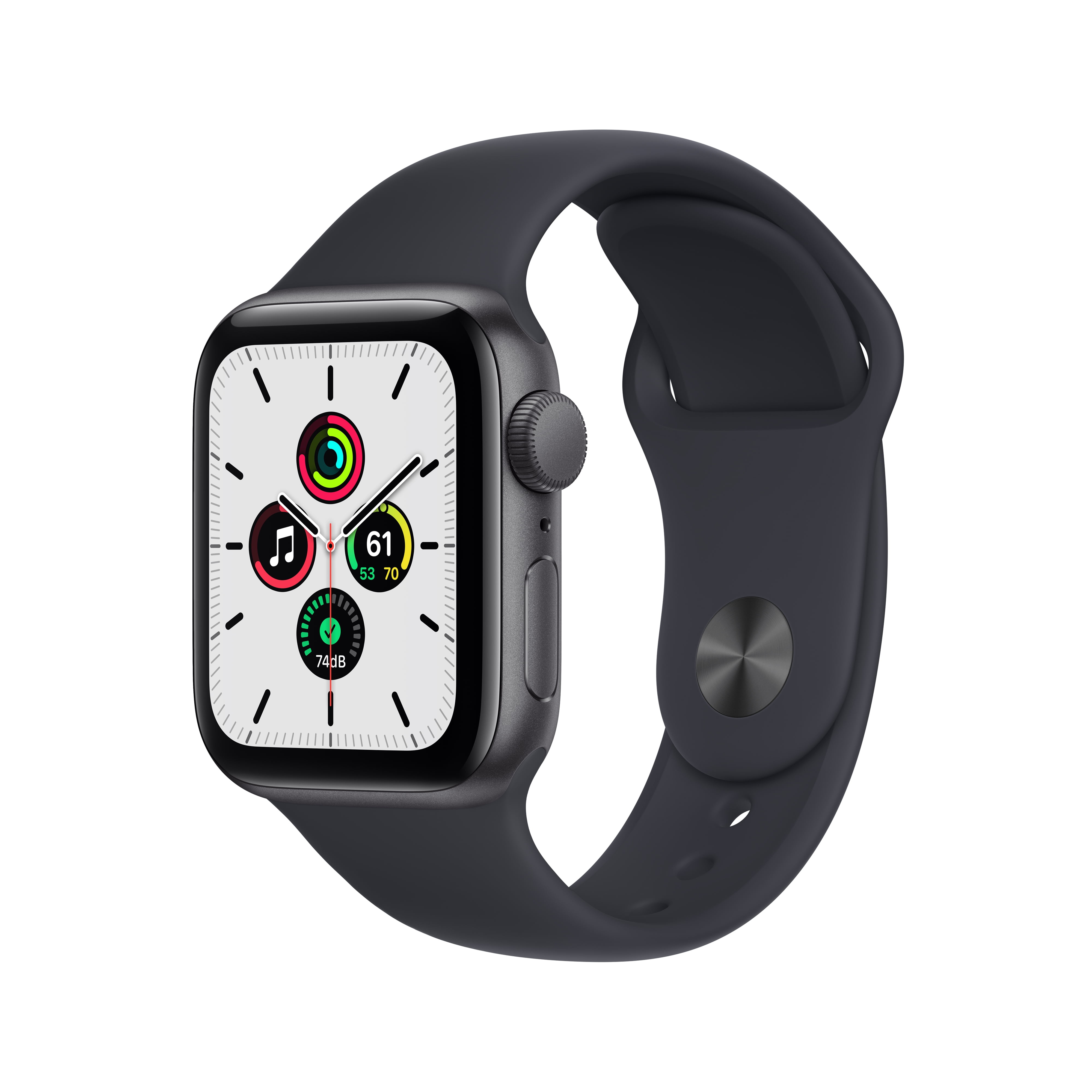 Apple Watch SE (1st Gen) GPS, 44mm Silver Aluminum Case with Abyss