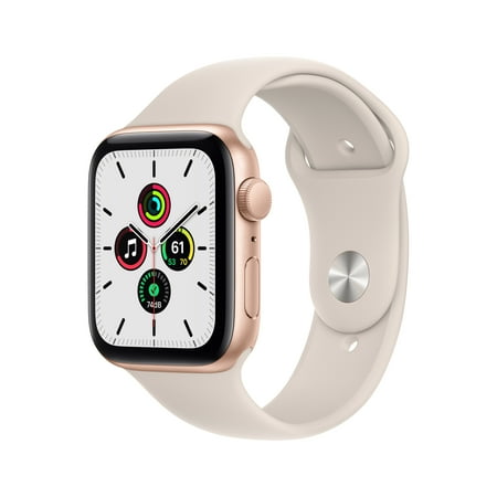 Apple Watch SE 1st Generation (GPS) 44mm Aluminum Case with Starlight Sport Band - Gold