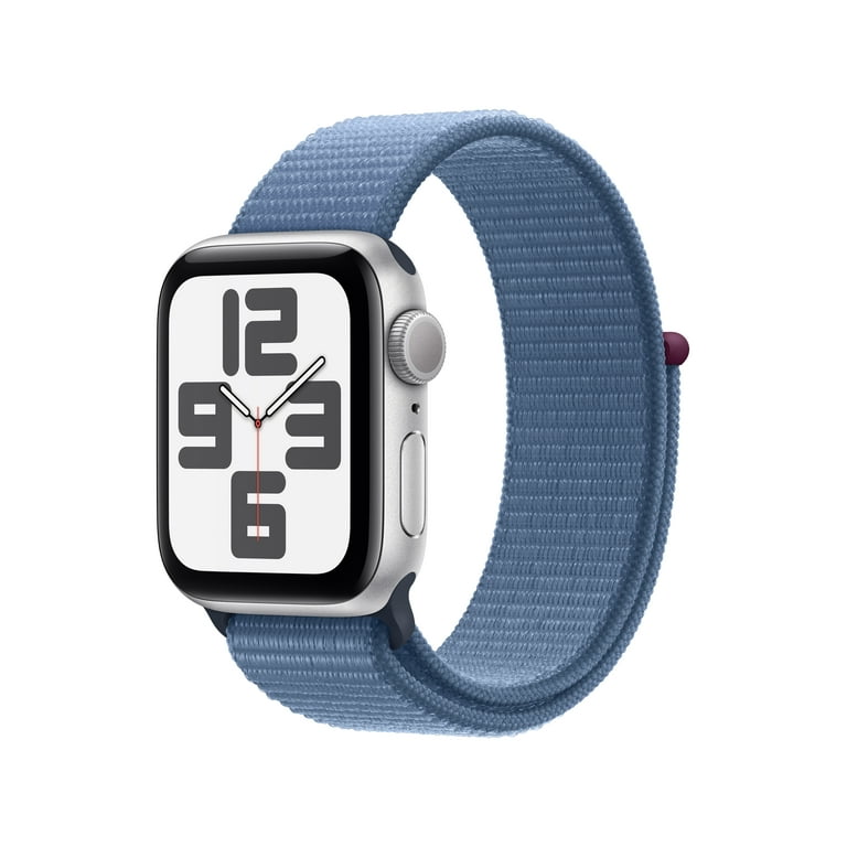Apple Watch SE (2023) GPS 40mm Silver Aluminum Case with Winter Blue Sport  Loop