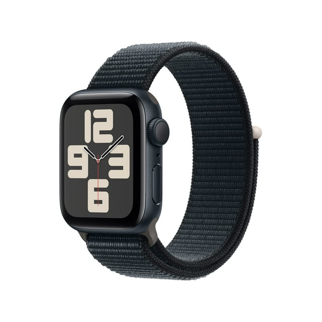 Apple Watch SE (2nd Gen) GPS 40mm Midnight Aluminum Case with Midnight Sport Loop. Fitness & Sleep Tracker, Crash Detection, Heart Rate Monitor