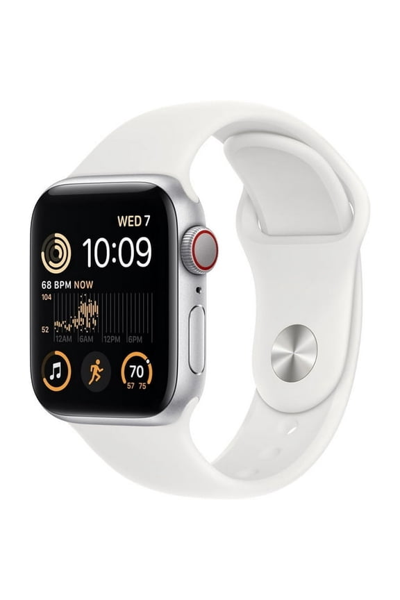 Pre-Owned Apple Watch SE (2nd Gen) GPS 40mm Silver Aluminum Case with White Sport Band - M/L