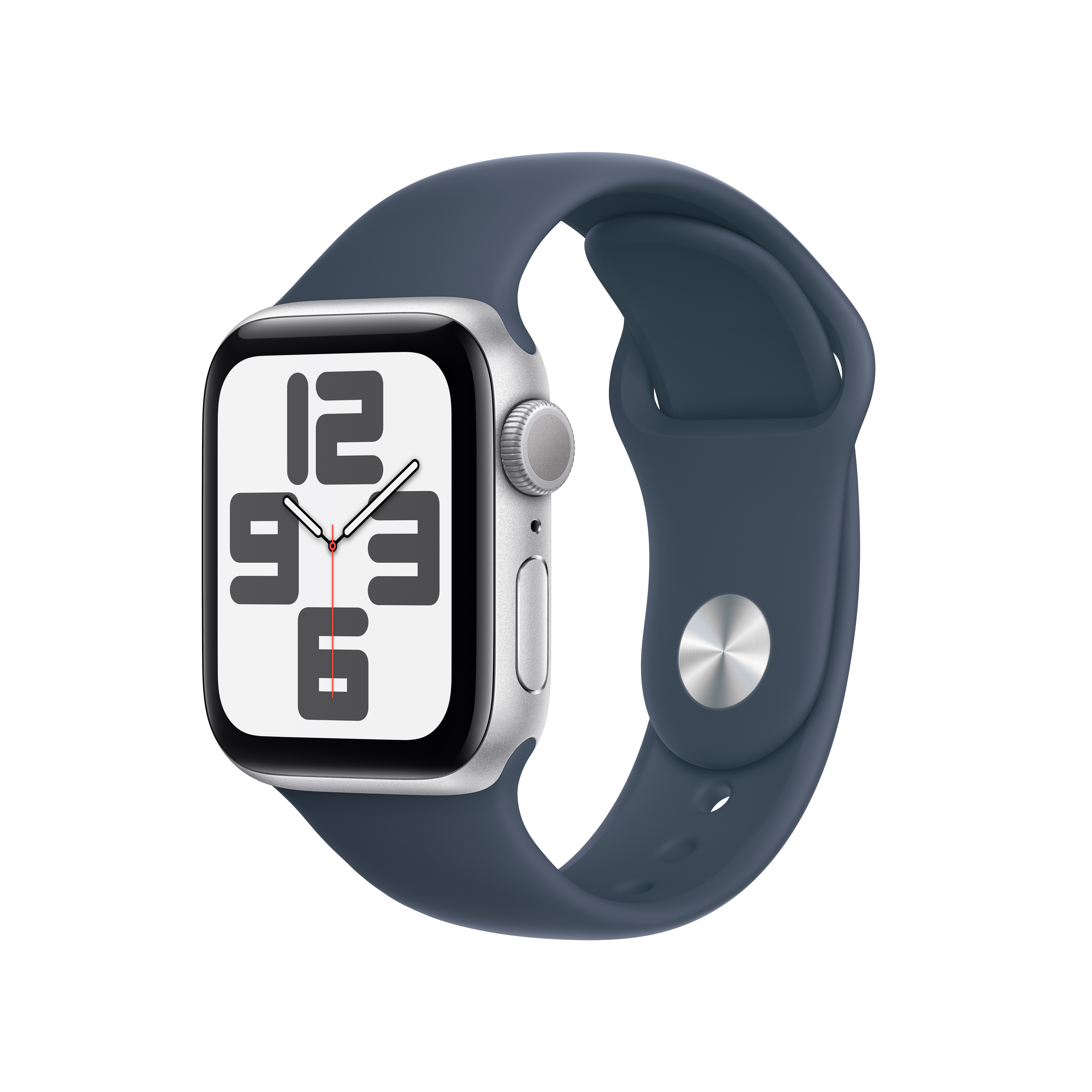 Apple Watch SE 2nd Gen GPS 40mm Silver Case Blue Sport Band Fitness Apple Watch SE 2nd Gen GPS 40mm Silver Case Blue Sport Band Fitness