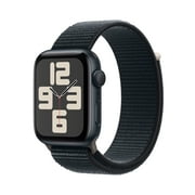 Apple Watch SE (2nd Gen) GPS 44mm Midnight Aluminum Case with Midnight Sport Loop. Fitness & Sleep Tracker, Crash Detection, Heart Rate Monitor