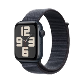 Restored Apple Watch SE (2nd Gen) [GPS 44mm] Smartwatch with Midnight Aluminum Case with Ink Sport Loop