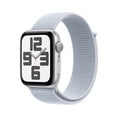 thumbnail image 1 of Apple Watch SE (2nd Gen) [GPS 44mm] Smartwatch with Silver Aluminum Case with Blue Cloud Sport Loop, 1 of 7