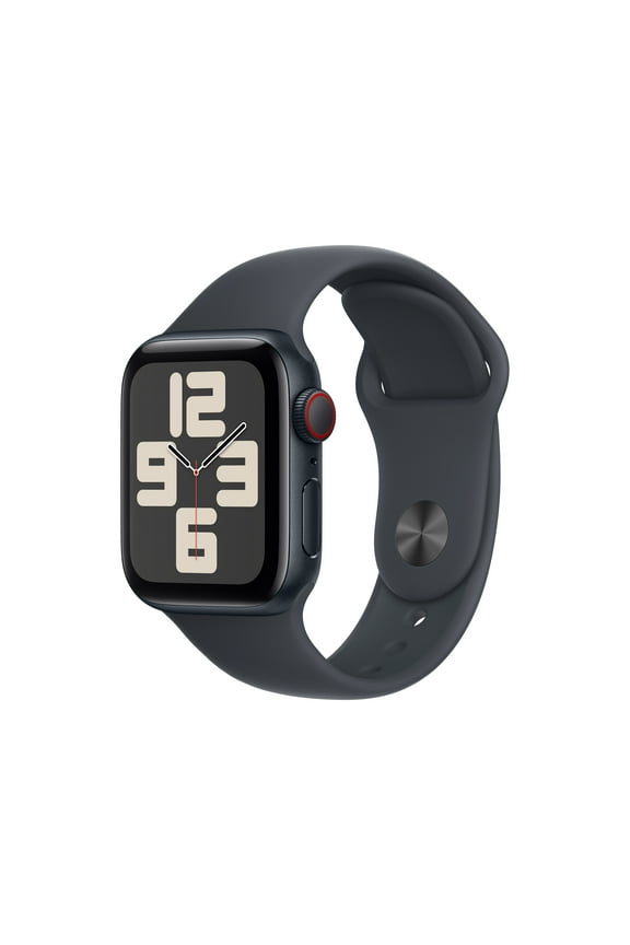Watch SE (2nd Gen) [GPS + Cellular] Smartwatch with 40mm Midnight Aluminum Case with Midnight Sport Band - M/L. Fitness & Sleep Tracker, Crash Detection, Heart Rate Monitor
