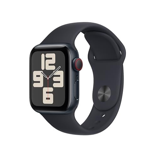 Apple Watch SE (2022) 2nd Gen 40mm (GPS + Cellular) Midnight Smart Watch, 10 Hour Battery Life, 1 Each