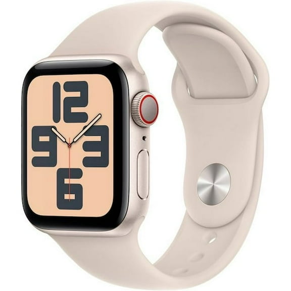 Pre-Owned Apple Watch SE 2nd Generation 40mm GPS   Cellular Unlocked - Starlight Aluminum Case - Starlight Sport Band (2022)