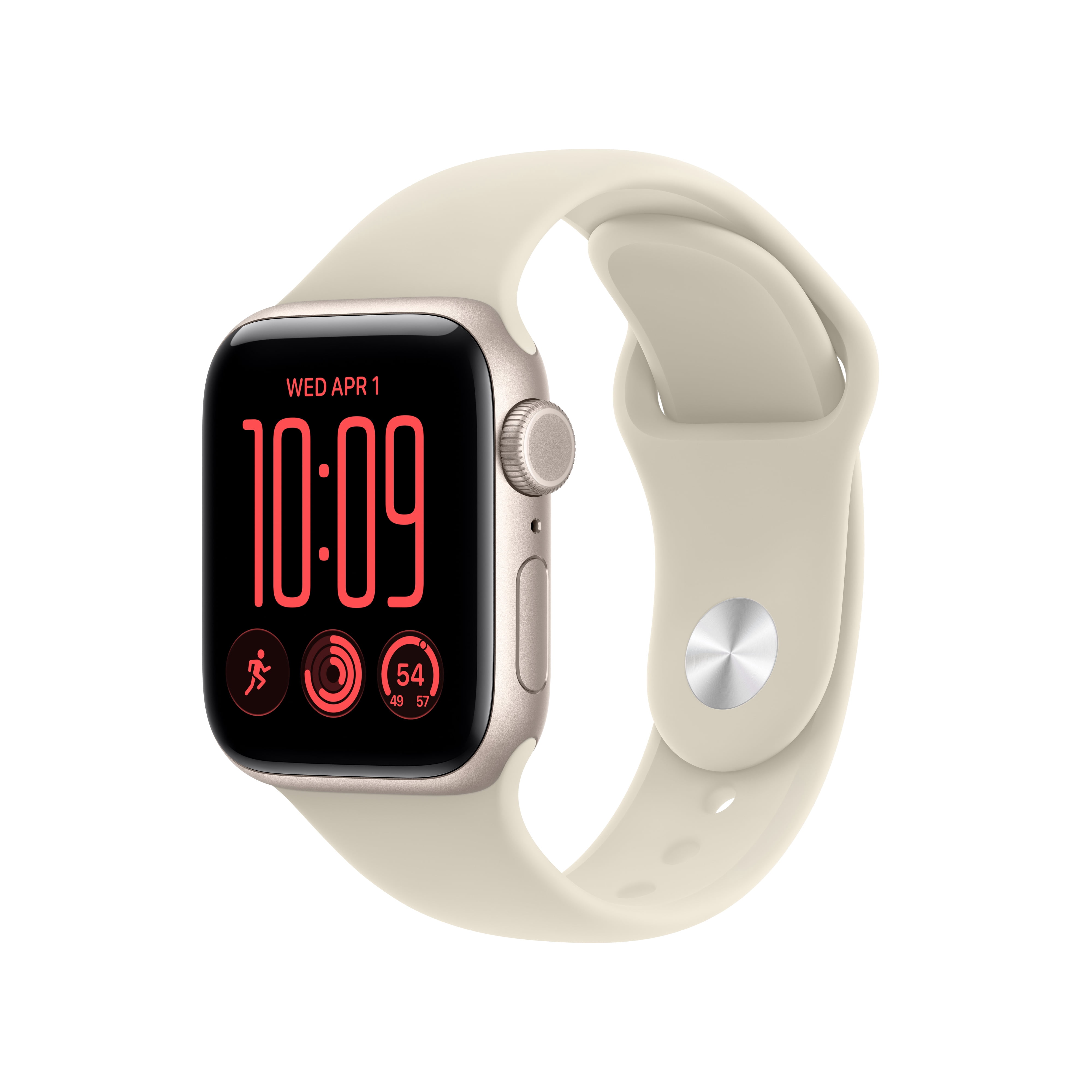 Apple Watch SE 3 [GPS + Cellular 40mm] Smartwatch with Starlight Aluminum Case with Sand Sport Band - S/M