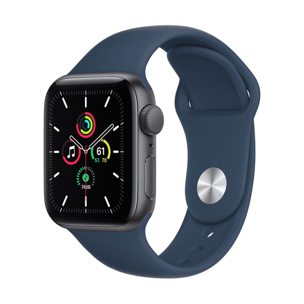 Apple Watch SE 40mm Space Gray Aluminum (GPS) with Abyss Blue Sport ...