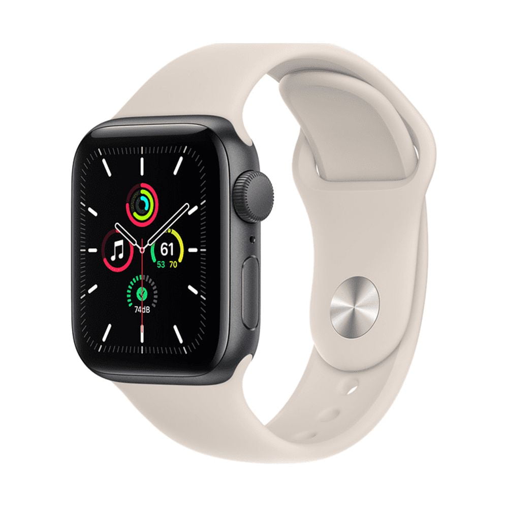40mm Apple Used Gray Space (GPS) Watch SE - Sport Band with Starlight Aluminum