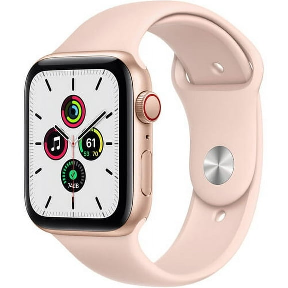Pre-Owned Apple Watch SE GPS + Cellular 44mm Gold Aluminum Case with Pink Sand Sport Band