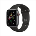 thumbnail image 1 of Apple Watch SE GPS + Cellular, 44mm Space Gray Aluminum Case with Black Sport Band - Regular, 1 of 9