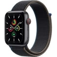 thumbnail image 1 of Apple Watch SE GPS + Cellular, 44mm Space Gray Aluminum Case with Charcoal Sport Loop, 1 of 9