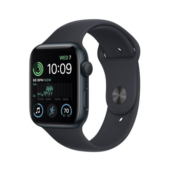 Pre-Owned Apple, Watch SE, Smart Watch, (2nd Gen), GPS + Cellular, 44MM, with Sport Band, 6 Ounce, Midnight, 1