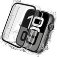 thumbnail image 1 of For Apple Watch Series 10 [42mm] Waterproof Case, IC ICLOVER Full Cover Snap-on Cover with Built-in Clear Glass Screen Protector Anti-Scratch & Shockproof Hard PC Clear Bumper iWatch Series 10 42mm, 1 of 7
