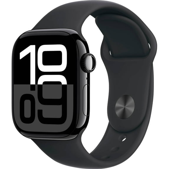 Pre-Owned Apple, Watch Series 10, Aluminum, (GPS + Cellular), Case Smart Watch, 16 Hour Battery Life, 0.07 Pound, iOS, Jet Black/ 46mm, 1, 1
