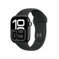 thumbnail image 1 of Apple Watch Series 10 GPS 42mm Jet Black Aluminum Case with Black Sport Band - M/L, 1 of 12
