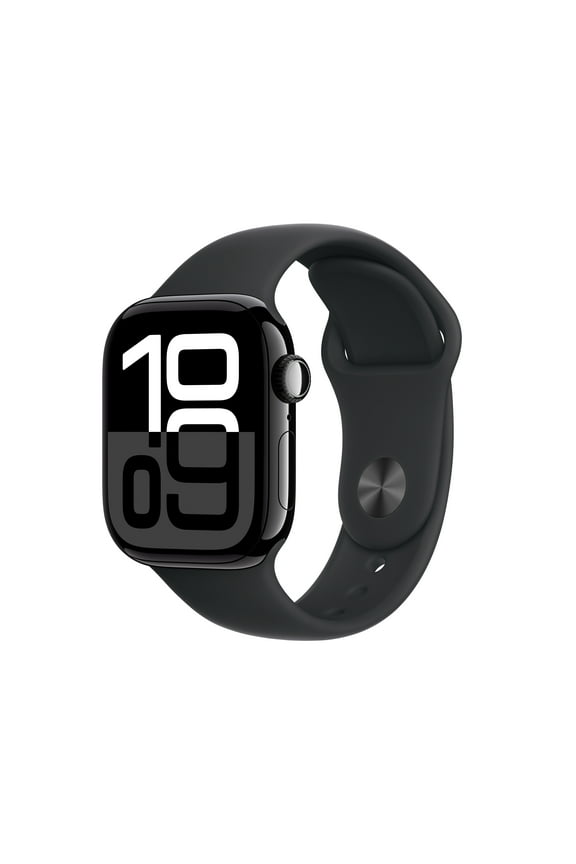 Watch Series 10 GPS 42mm Jet Black Aluminum Case with Black Sport Band - S/M