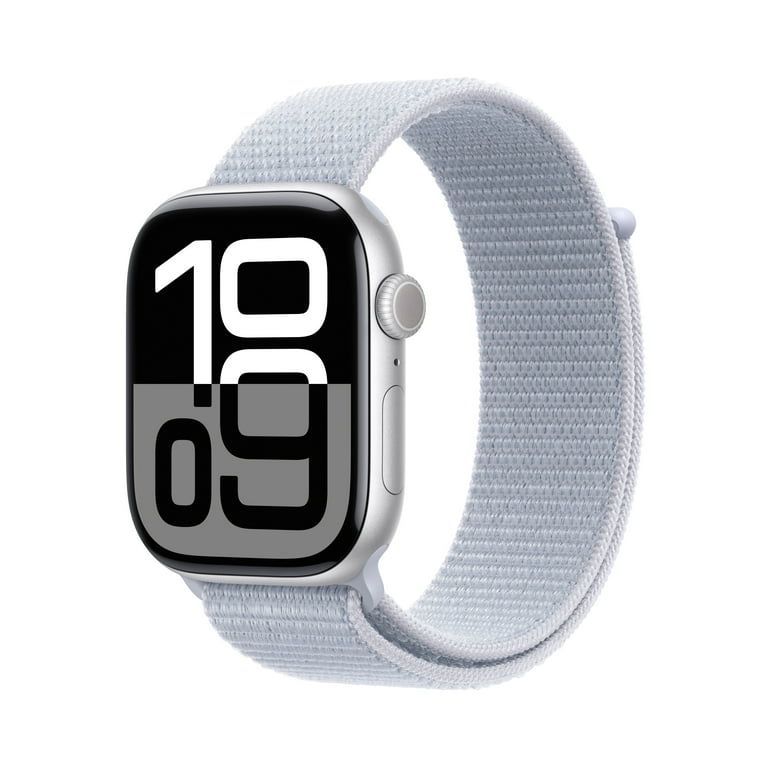 Apple Watch Series 10 GPS 46mm Silver Aluminum Case with Blue Cloud Sport Loop - Walmart.com Apple Watch Series 10 GPS 46mm Silver Aluminum Case with Blue Cloud Sport Loop - Walmart.com