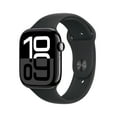 thumbnail image 1 of Apple Watch Series 10 GPS + Cellular 46mm Jet Black Aluminum Case with Black Sport Band - M/L, 1 of 9